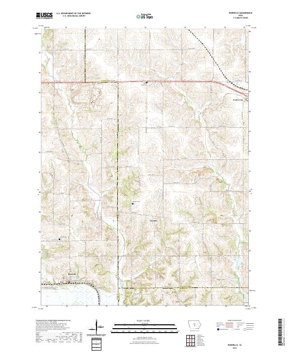 Runnells 2022 topographic map thumbnail