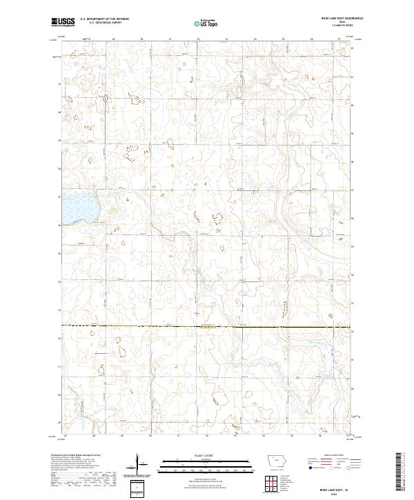 Rush Lake East topographic map thumbnail