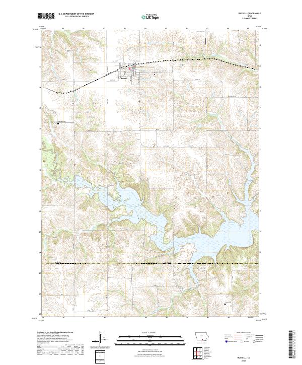 Russell topographic map thumbnail
