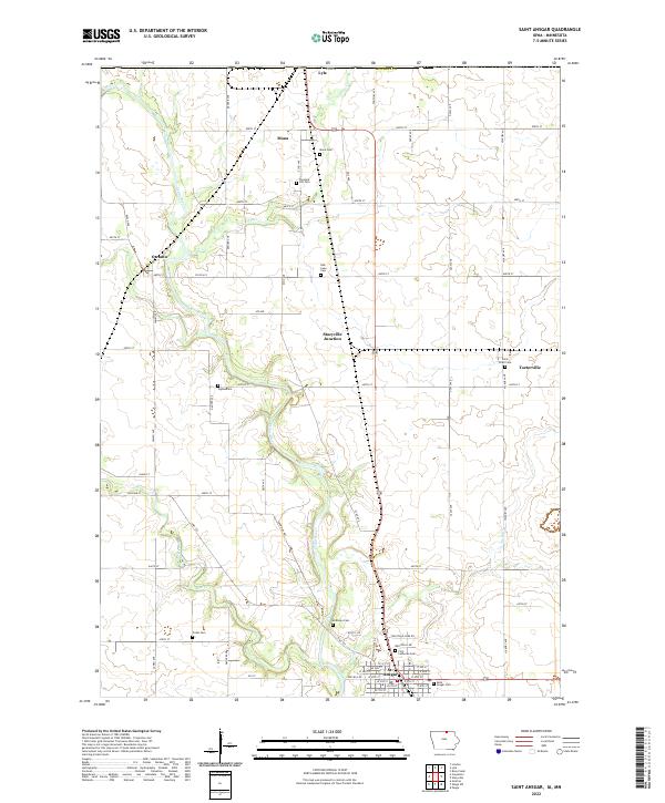 Saint Ansgar topographic map thumbnail