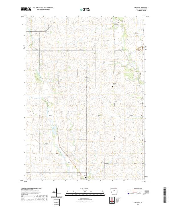 Saratoga 2022 topographic map thumbnail