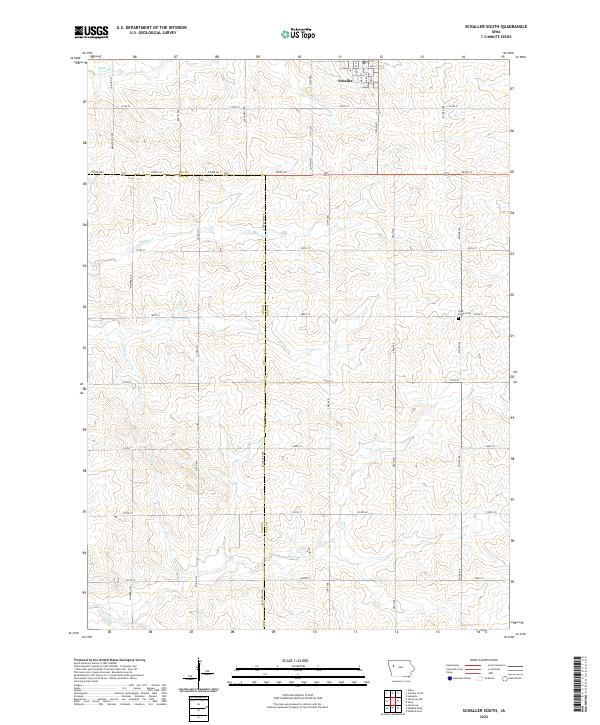 Schaller South topographic map thumbnail