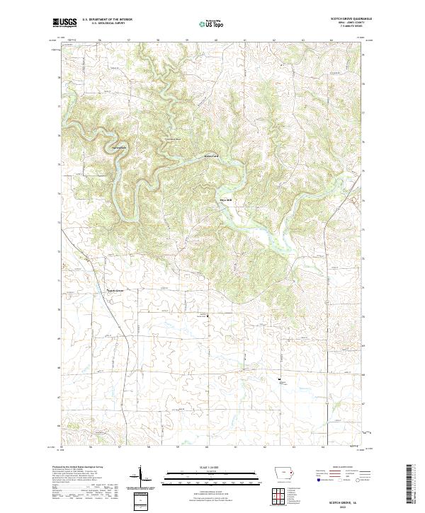 Scotch Grove 2022 topographic map thumbnail
