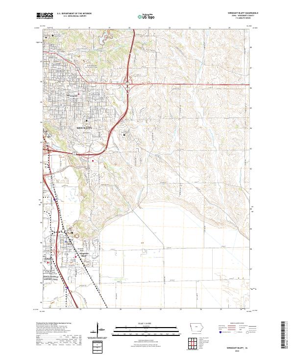 Sergeant Bluff 2022 topographic map thumbnail