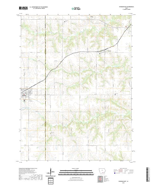 Seymour East topographic map thumbnail