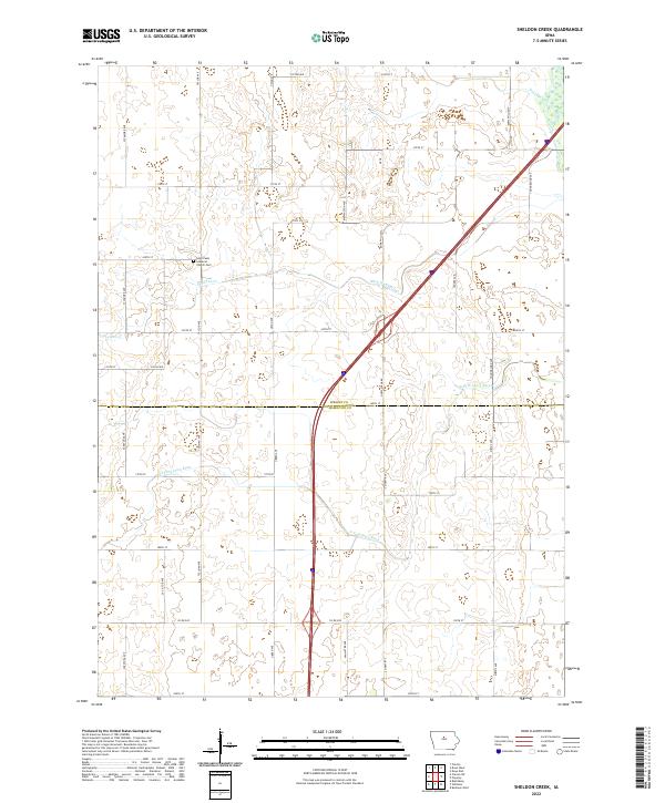 Sheldon Creek topographic map thumbnail
