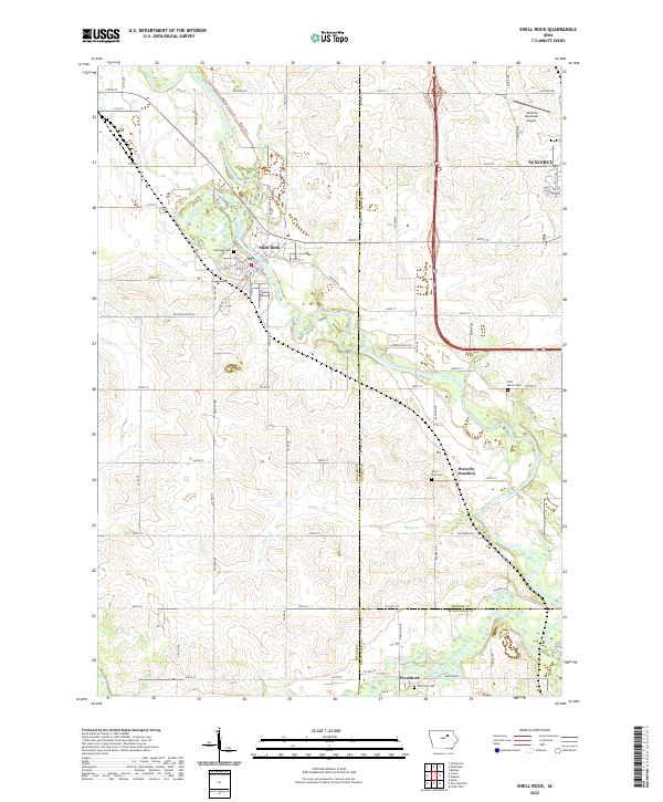 Shell Rock topographic map thumbnail