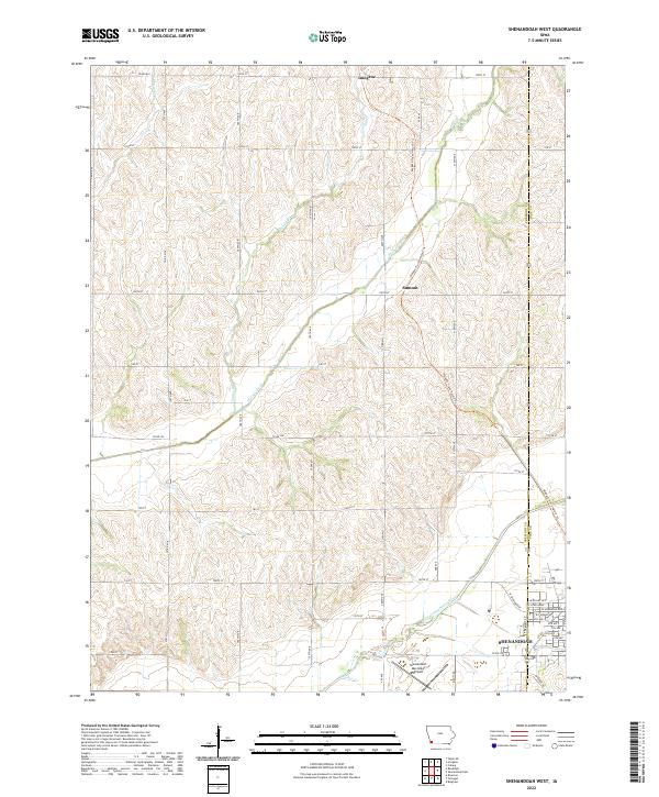 Shenandoah West topographic map thumbnail