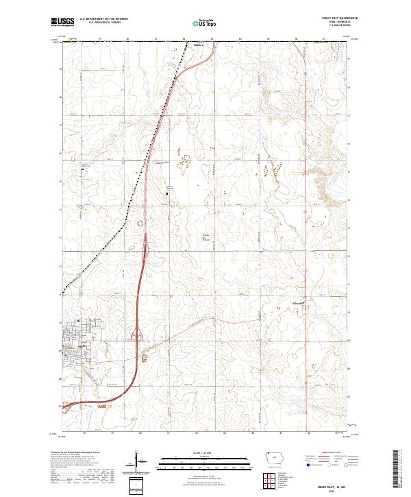 Sibley East topographic map thumbnail