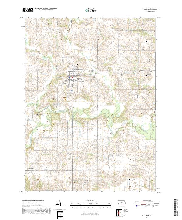 Sigourney topographic map thumbnail