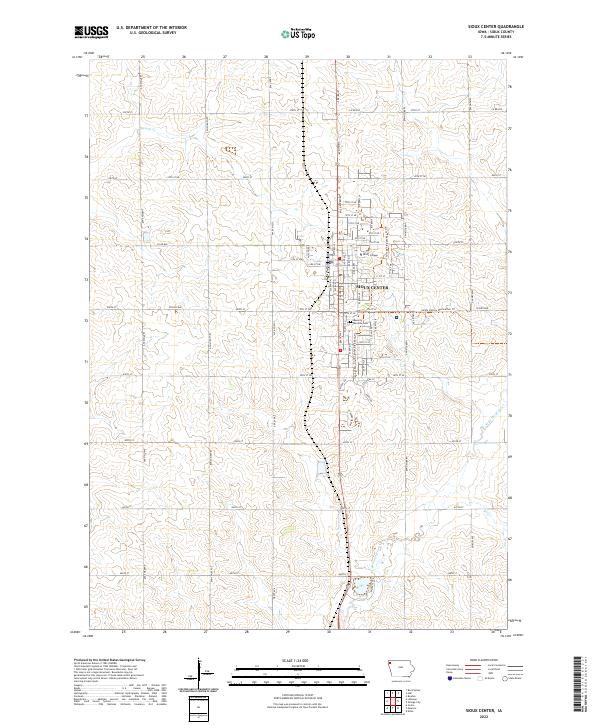 Sioux Center topographic map thumbnail