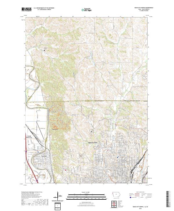 Sioux City North topographic map thumbnail