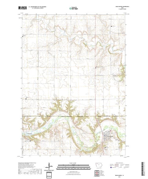 Sioux Rapids topographic map thumbnail