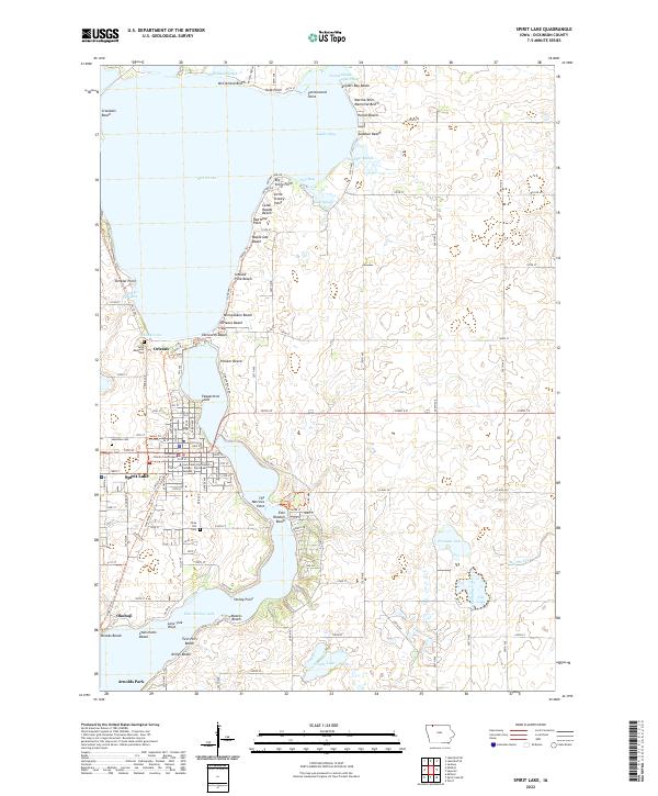 Spirit Lake topographic map thumbnail