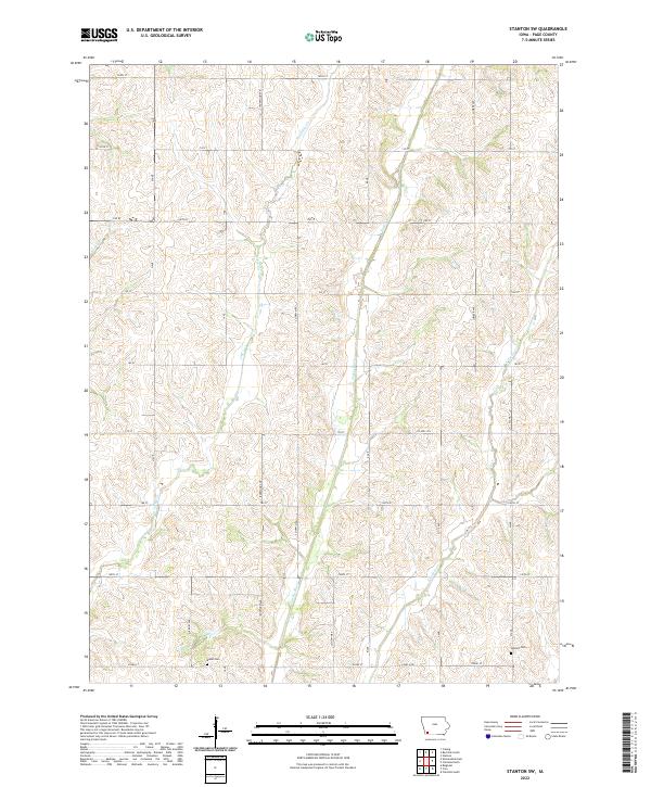 Stanton SW topographic map thumbnail