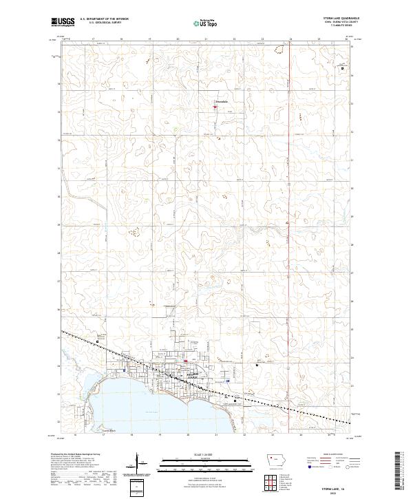 Storm Lake 2022 topographic map thumbnail
