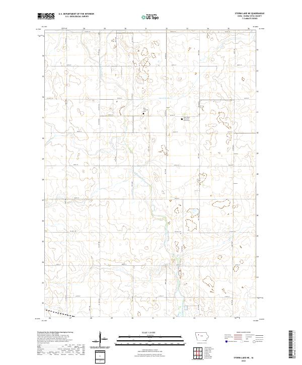 Storm Lake NE topographic map thumbnail