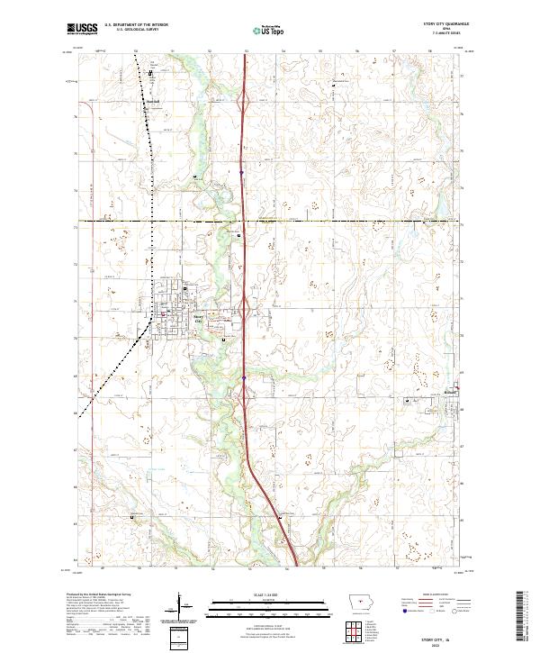 Story City topographic map thumbnail