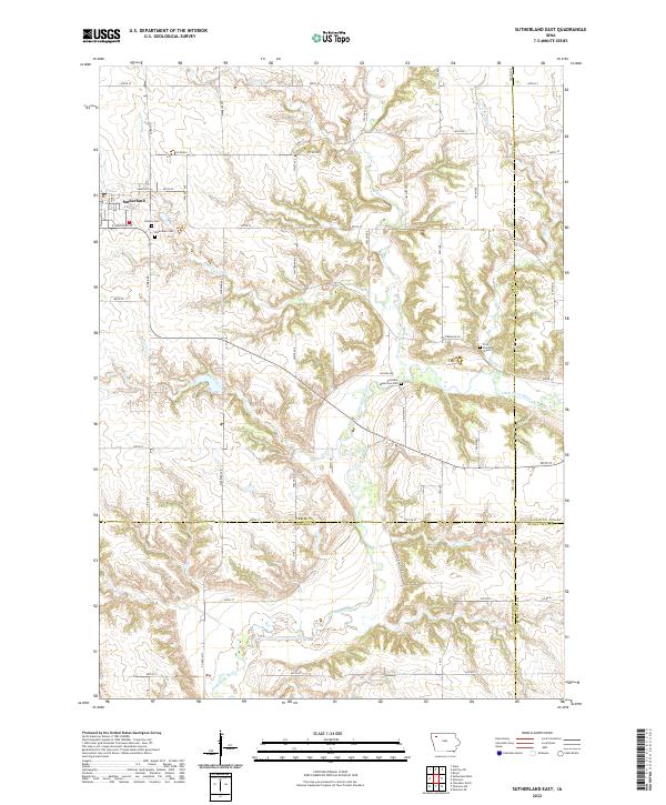 Sutherland East topographic map thumbnail