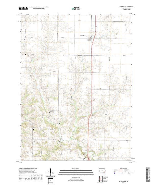 Swedesburg 2022 topographic map thumbnail