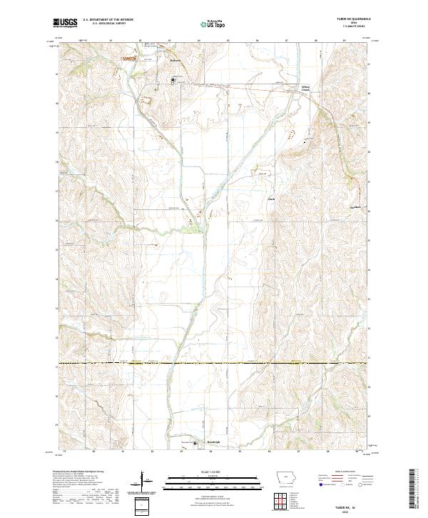 Tabor NE 2022 topographic map thumbnail