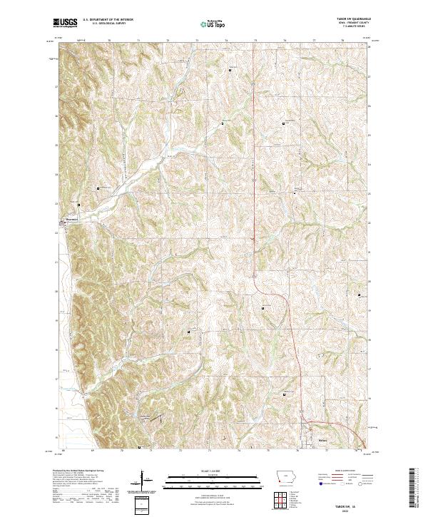Tabor SW topographic map thumbnail