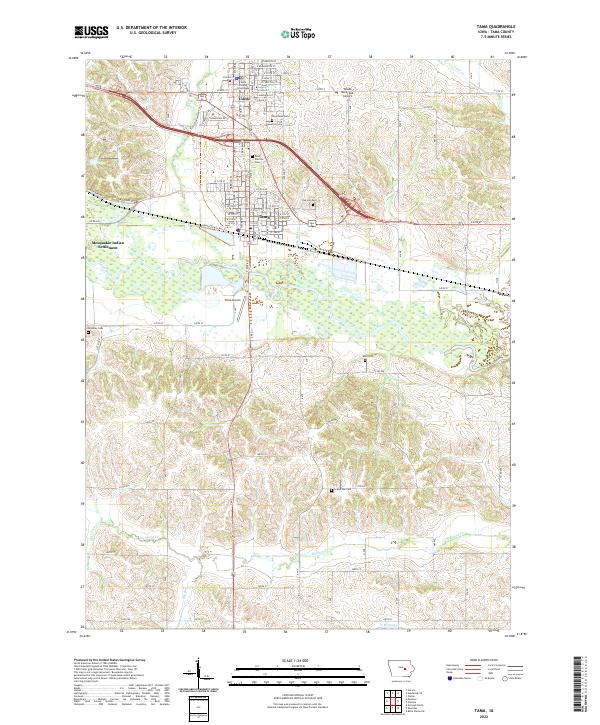 Tama topographic map thumbnail