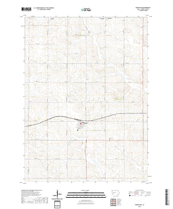 Templeton topographic map thumbnail