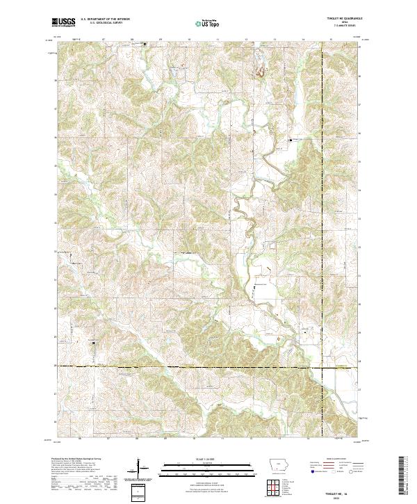 Tingley NE 2022 topographic map thumbnail