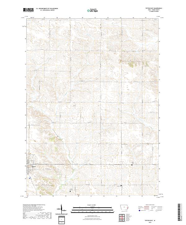 Tipton East 2022 topographic map thumbnail