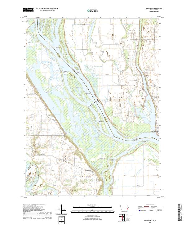 Toolesboro 2022 topographic map thumbnail