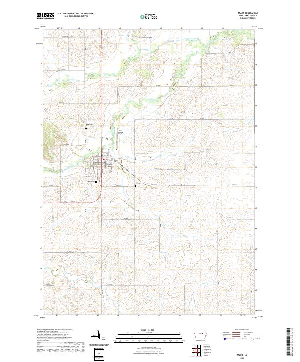 Traer topographic map thumbnail