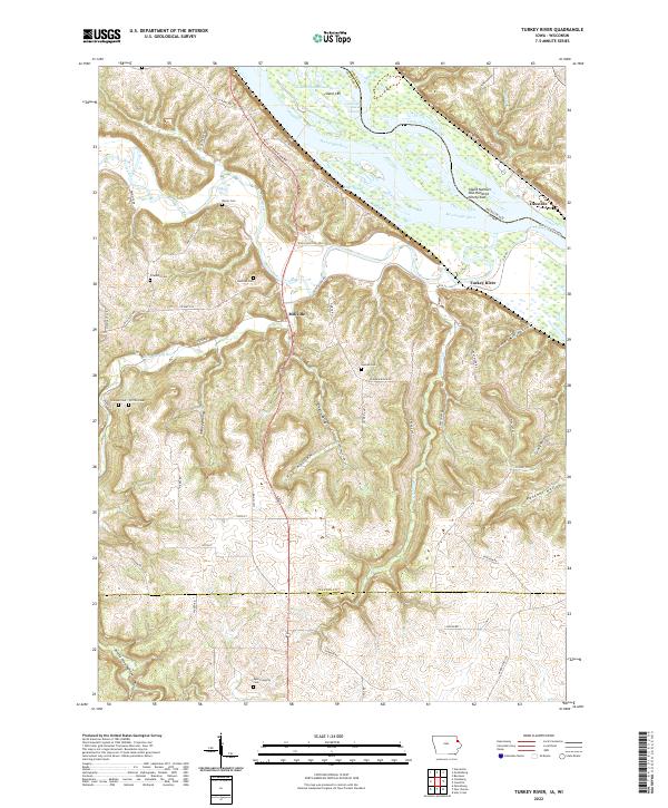 Turkey River 2022 topographic map thumbnail