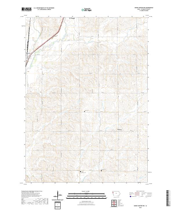 Union Center NW 2022 topographic map thumbnail