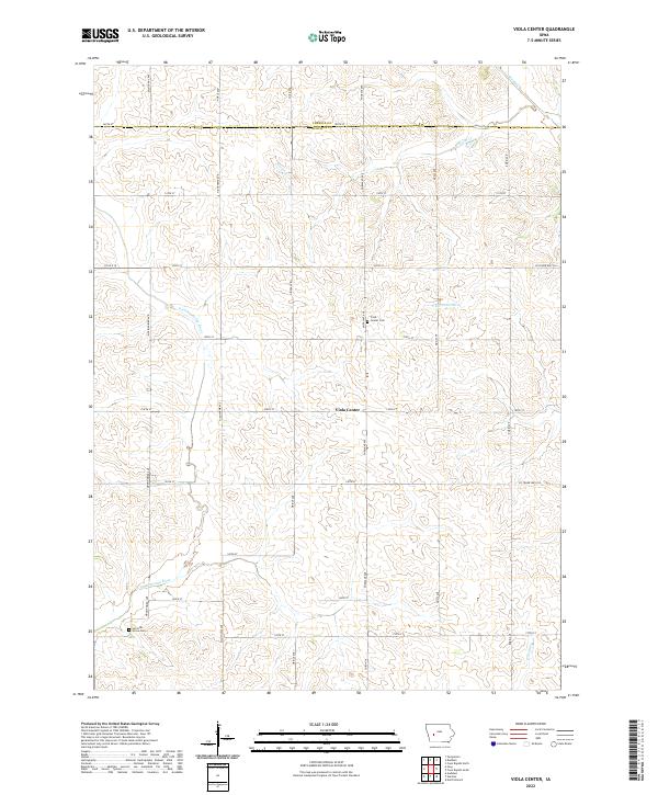 Viola Center 2022 topographic map thumbnail