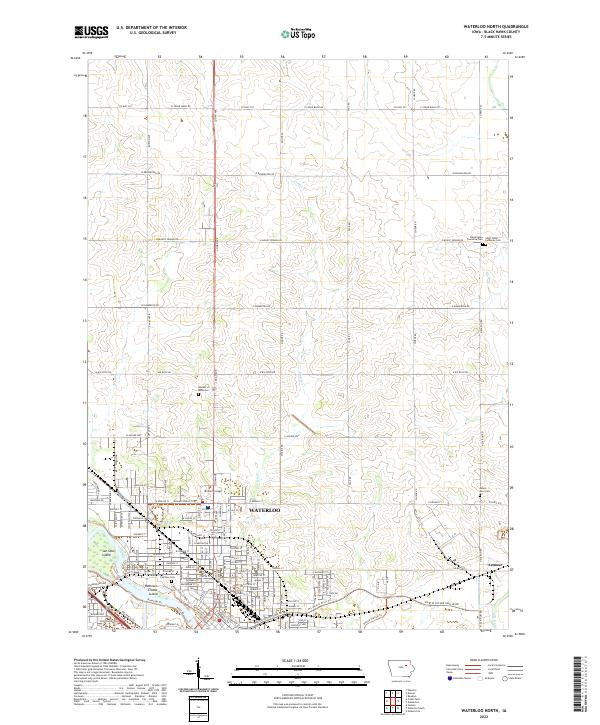 Waterloo North 2022 topographic map thumbnail