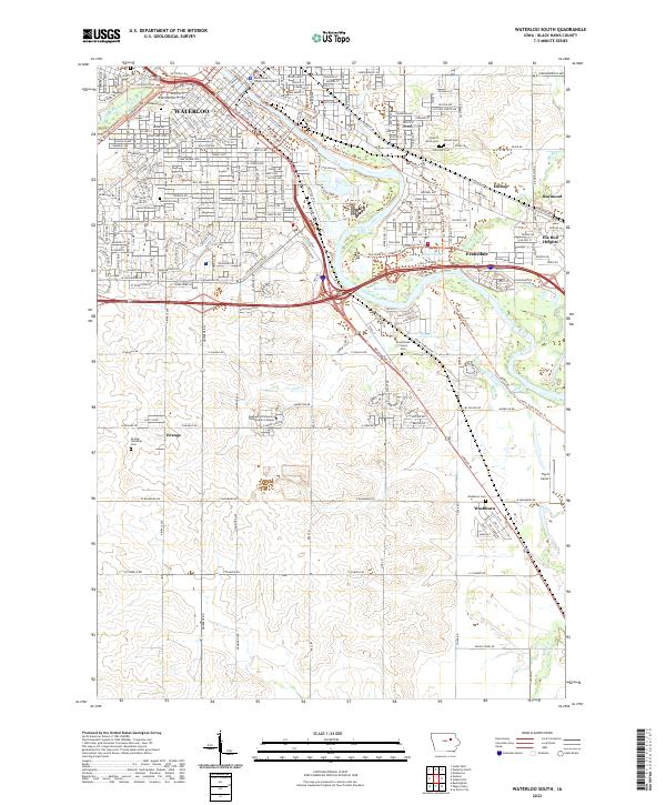 Waterloo South 2022 topographic map thumbnail