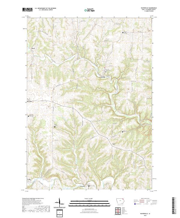 Waterville 2022 topographic map thumbnail