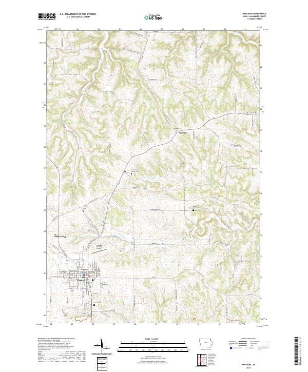 Waukon topographic map thumbnail