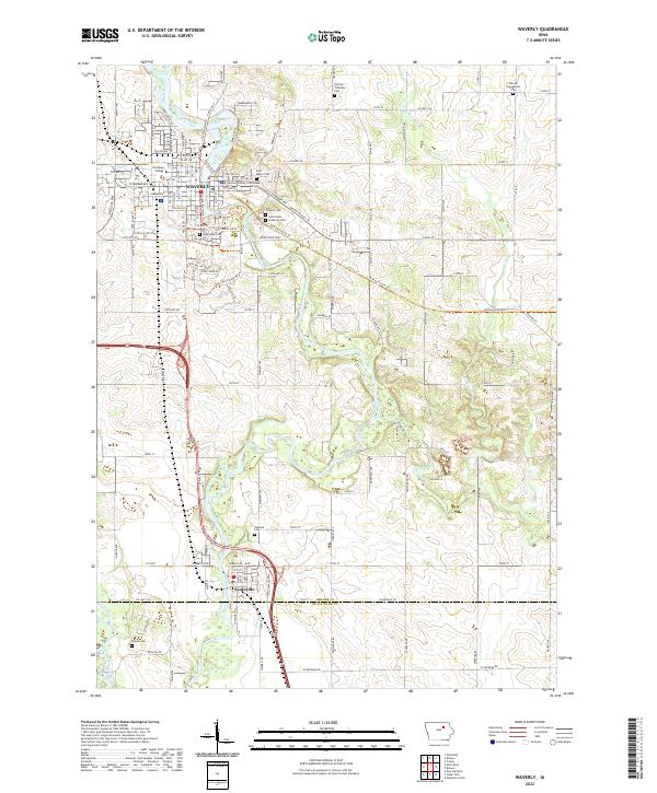Waverly 2022 topographic map thumbnail