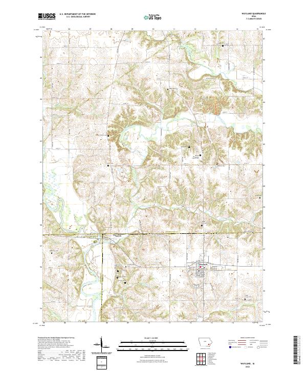 Wayland 2022 topographic map thumbnail