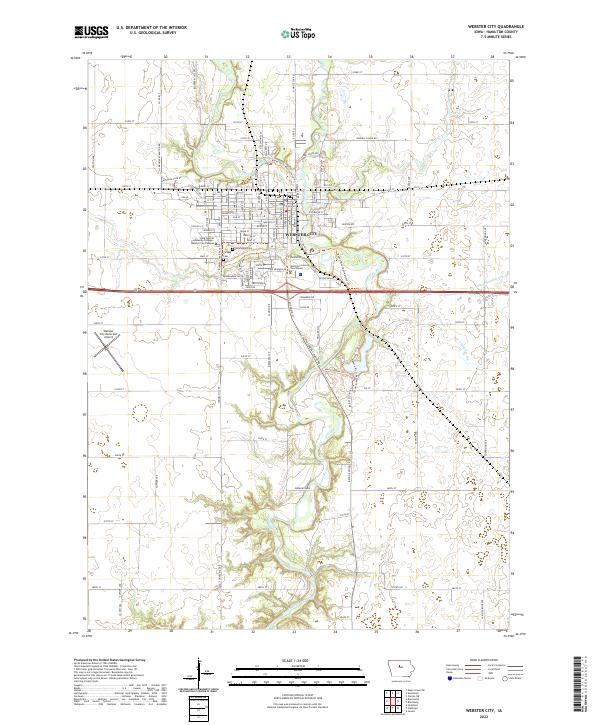 Webster City topographic map thumbnail