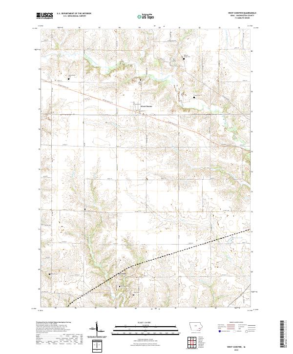West Chester 2022 topographic map thumbnail