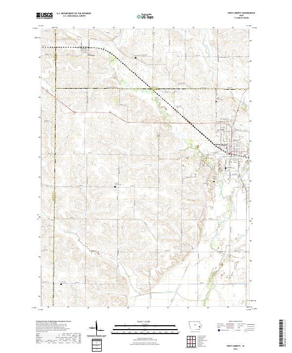 West Liberty topographic map thumbnail
