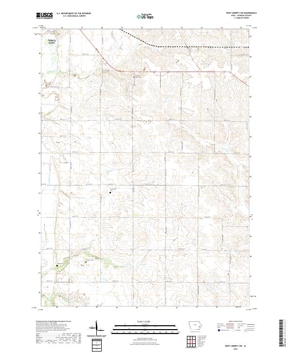 West Liberty SW topographic map thumbnail