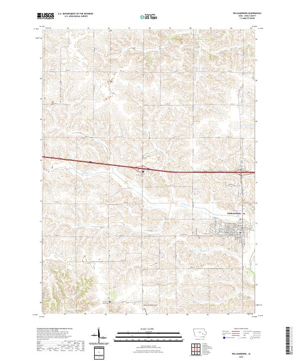 Williamsburg topographic map thumbnail