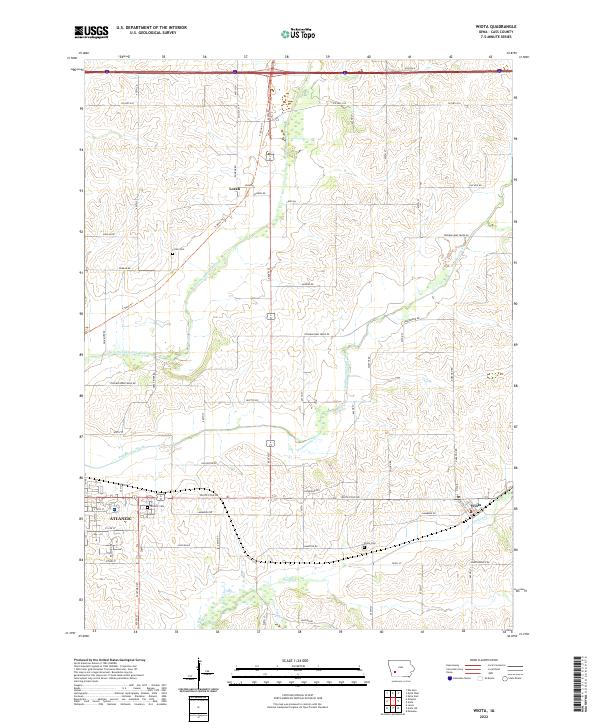 Wiota 2022 topographic map thumbnail