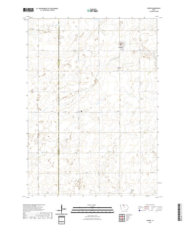 Woden topographic map thumbnail