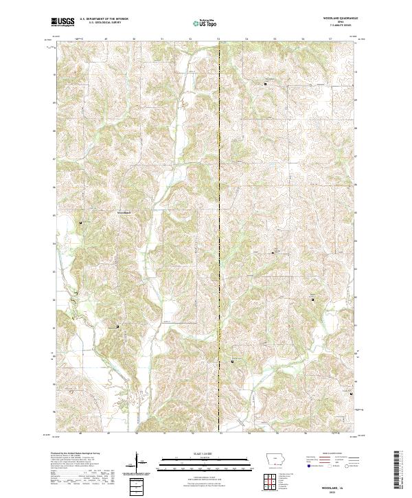 Woodland topographic map thumbnail
