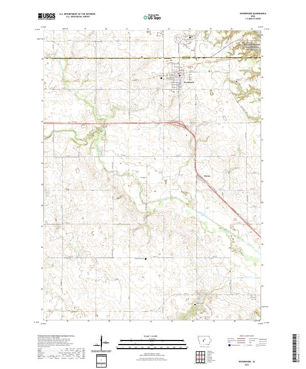 Woodward topographic map thumbnail